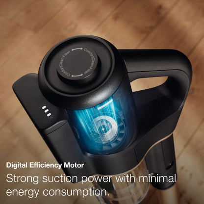 Miele Duoflex Total Care Vacuum Cleaner, Cordless and Bagless Multi-Use, Multi-Floor Flexible Stick Vacuum with 4 Attachable Brushes and Accessories, in Obsidian Black / Rose Gold