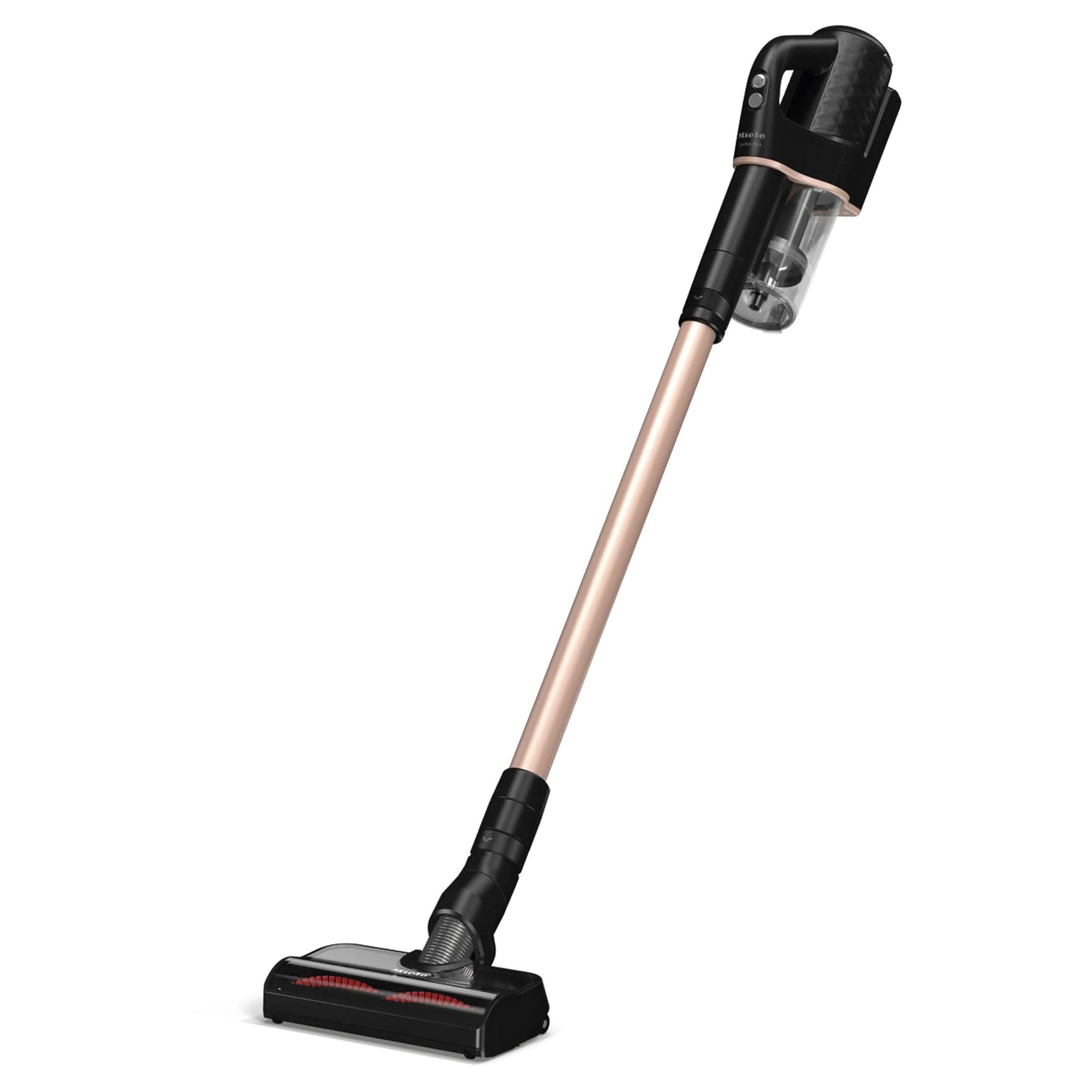 Miele Duoflex Total Care Vacuum Cleaner, Cordless and Bagless Multi-Use, Multi-Floor Flexible Stick Vacuum with 4 Attachable Brushes and Accessories, in Obsidian Black / Rose Gold